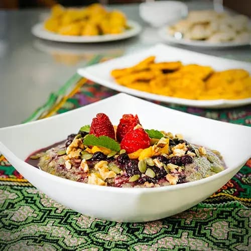 A nourishing Soltara meal setting